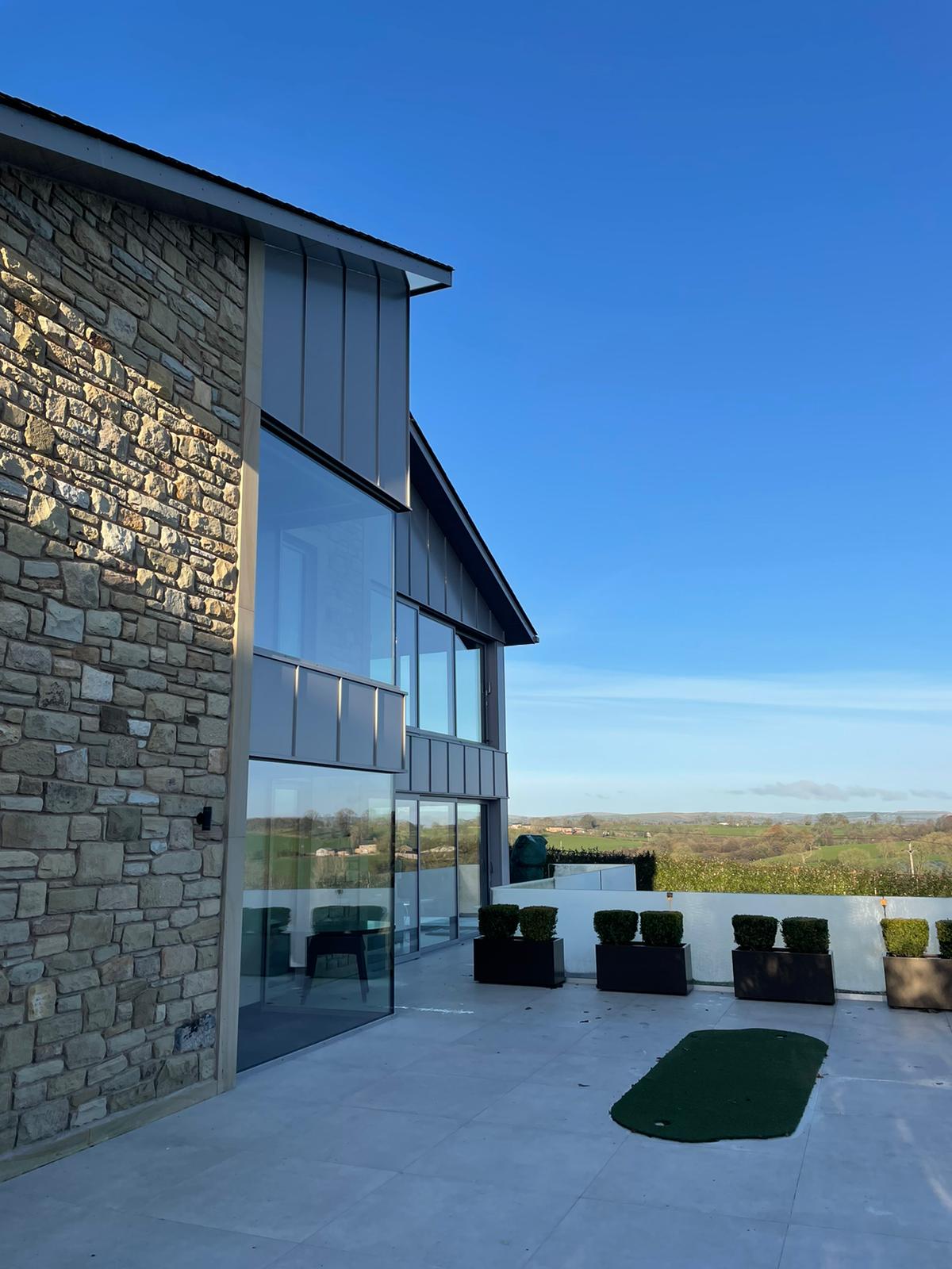 Grey aluminium windows and doors