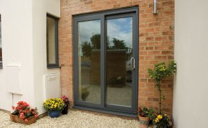 Black modern patio doors