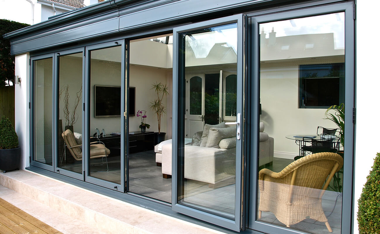 Installing Grey Bifold Doors with Other Window Colours