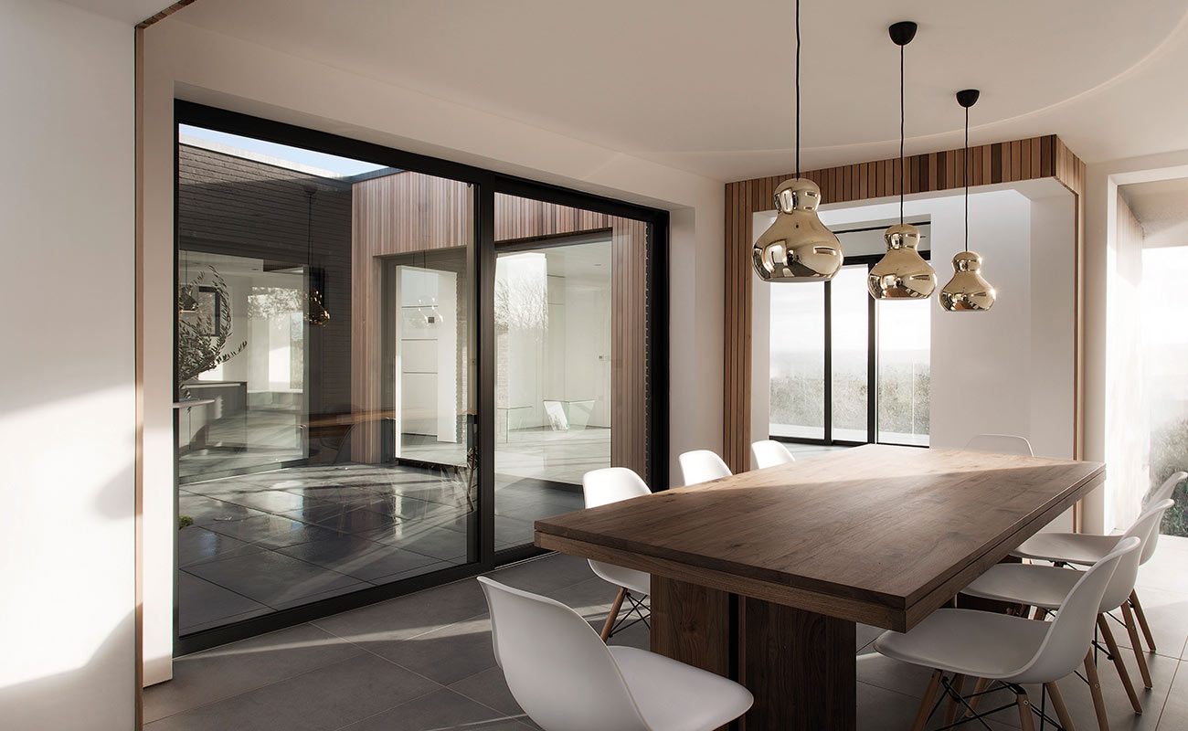 Interior aluminium patio door