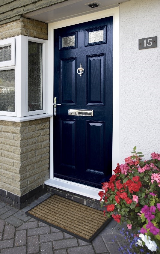 Composite front door in Navy