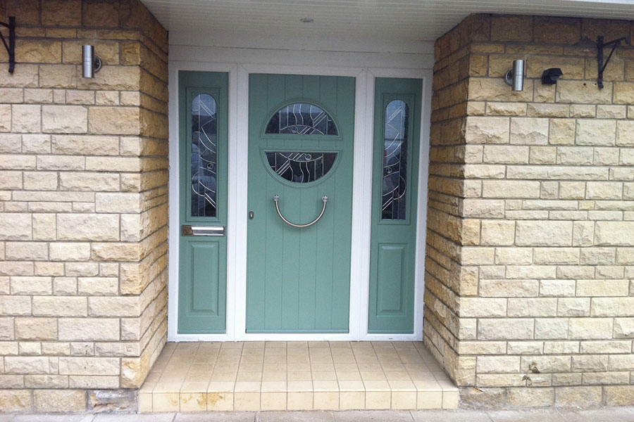 Chartwell green composite door and side panels