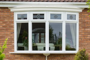 White UPVC Bow window installation