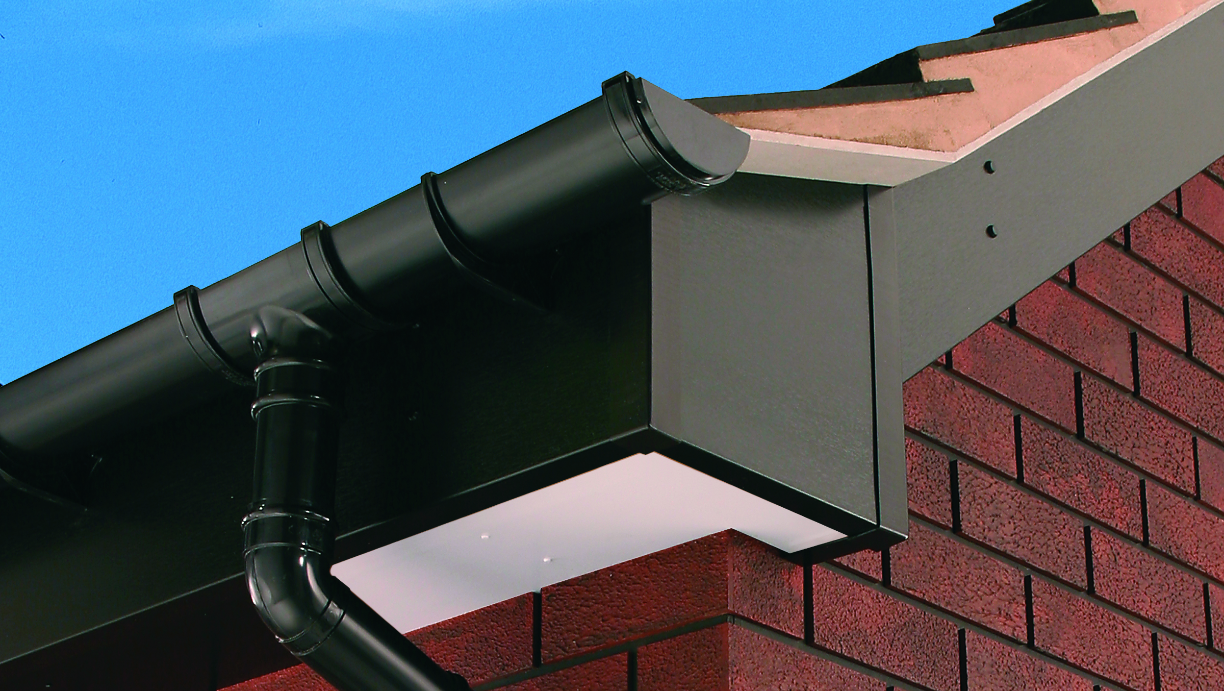Black Foiled Box End with White Soffit