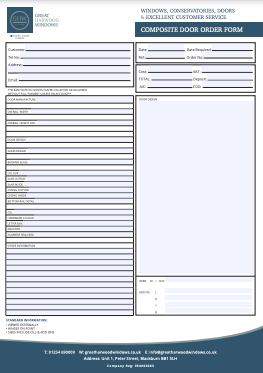 composite door order form