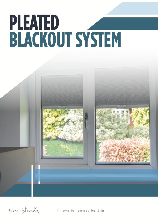 pleated blackout system brochure cover
