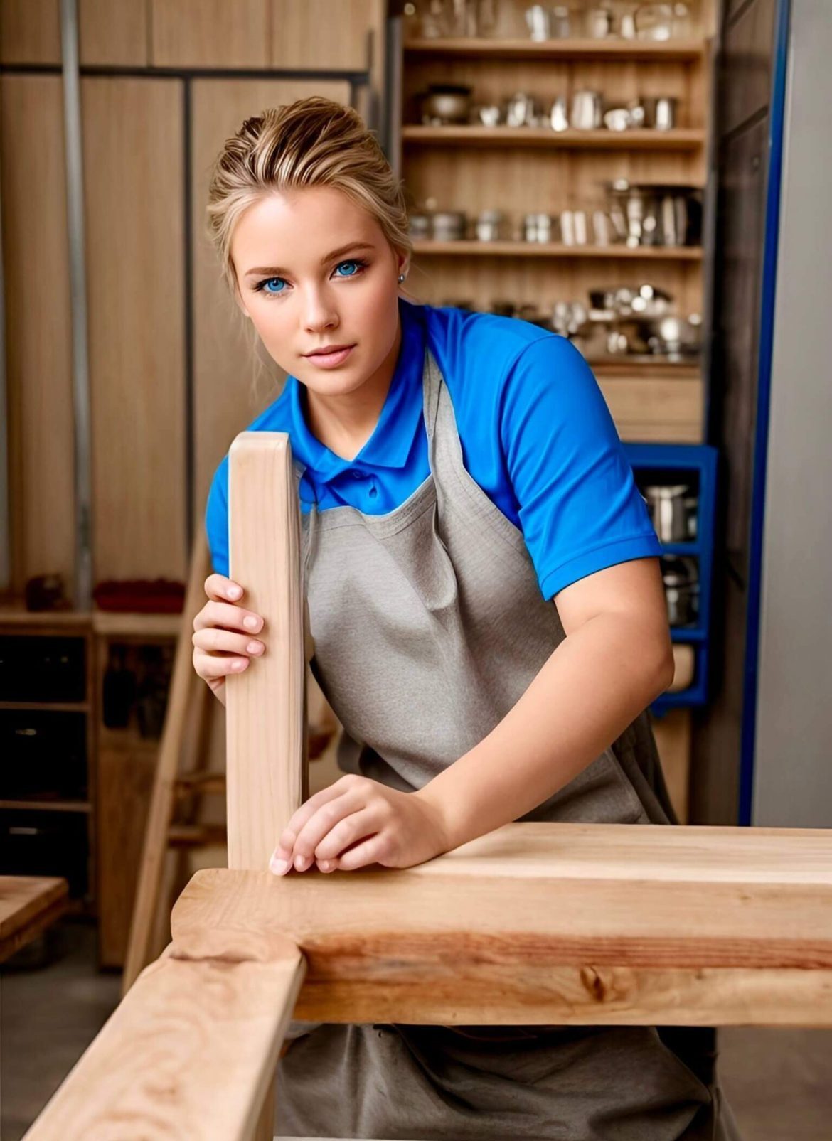 Craftsperson at Great Harwood Windows assembling timber doors from Accoya wood